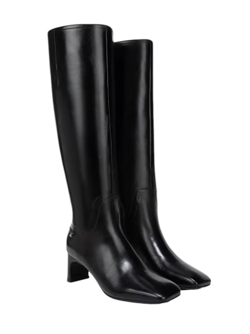 Naturalizer Candela Knee High Boot Black Leather Block Heel Wide Calf Sz 11 NIB